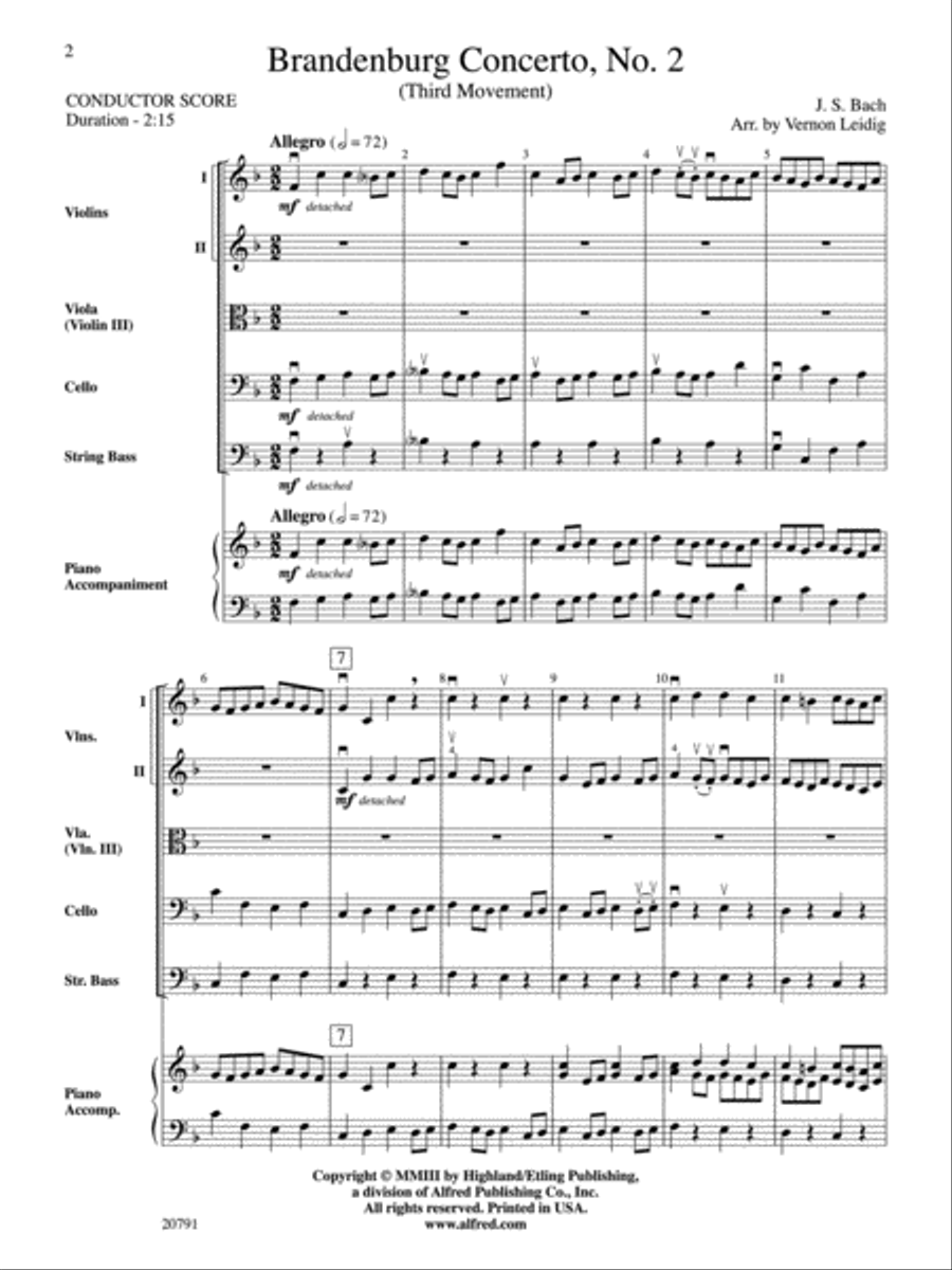 Brandenburg Concerto No. 2 (3rd Movement)