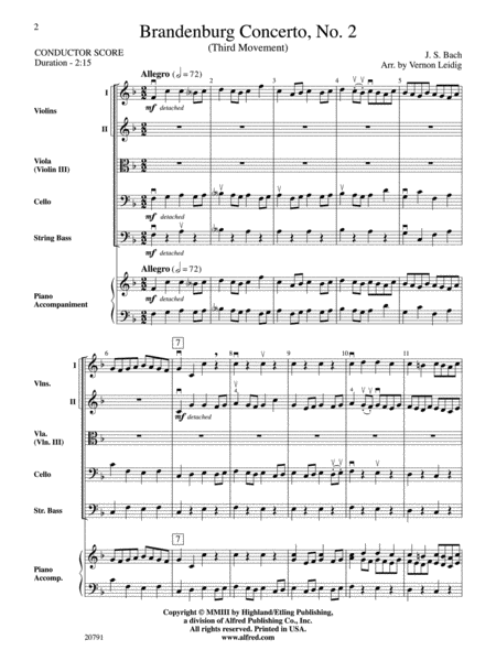 Brandenburg Concerto No. 2 (3rd Movement) image number null