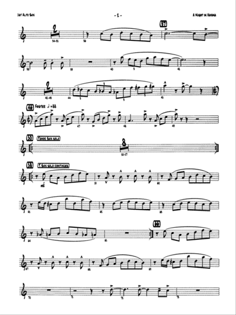 Havana alto sax shop sheet music