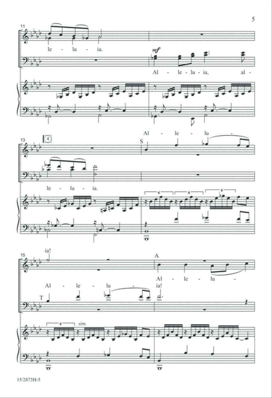 A Jubilant Fanfare 4-Part scores gallery preview page 5