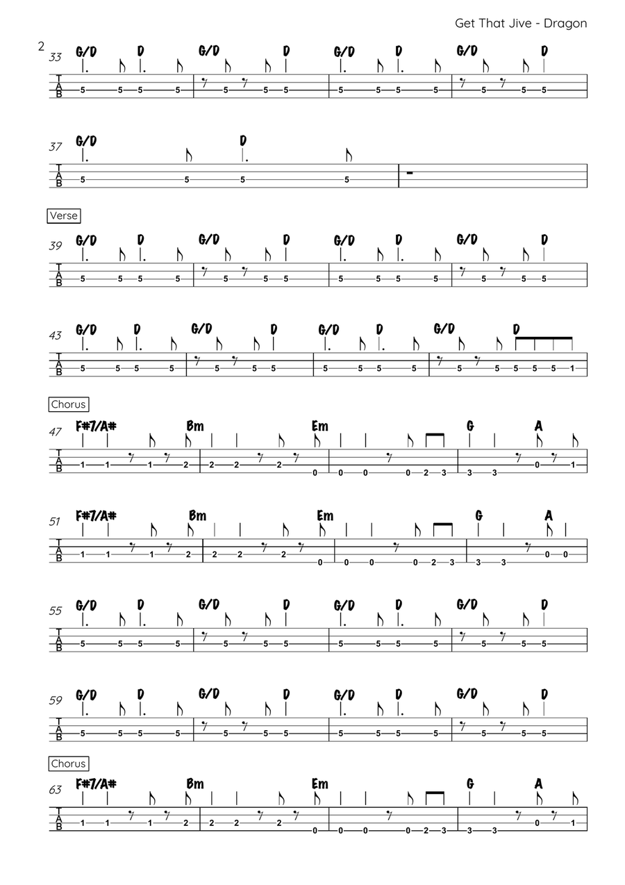 Get That Jive Acoustic Guitar scores gallery preview page 2