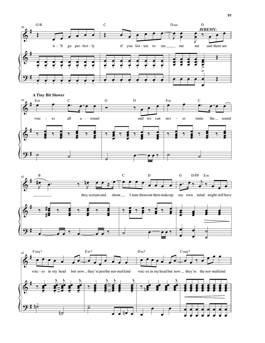 Voices In My Head (from Be More Chill) Piano, Vocal scores gallery preview page 4
