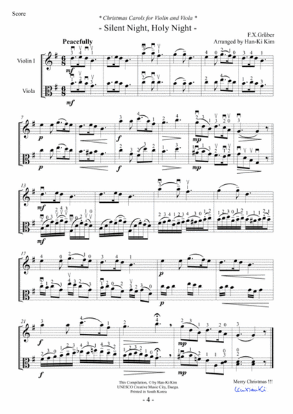 Christmas Carols for Violin and Viola Vol.I image number null