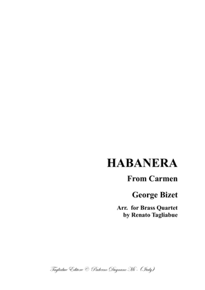 HABANERA - From Carmen - For Brass Quartet