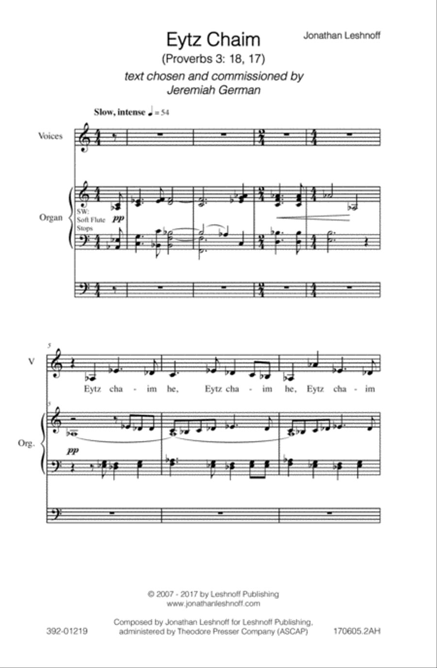 Eytz Chaim Children's Choir scores gallery preview page 2