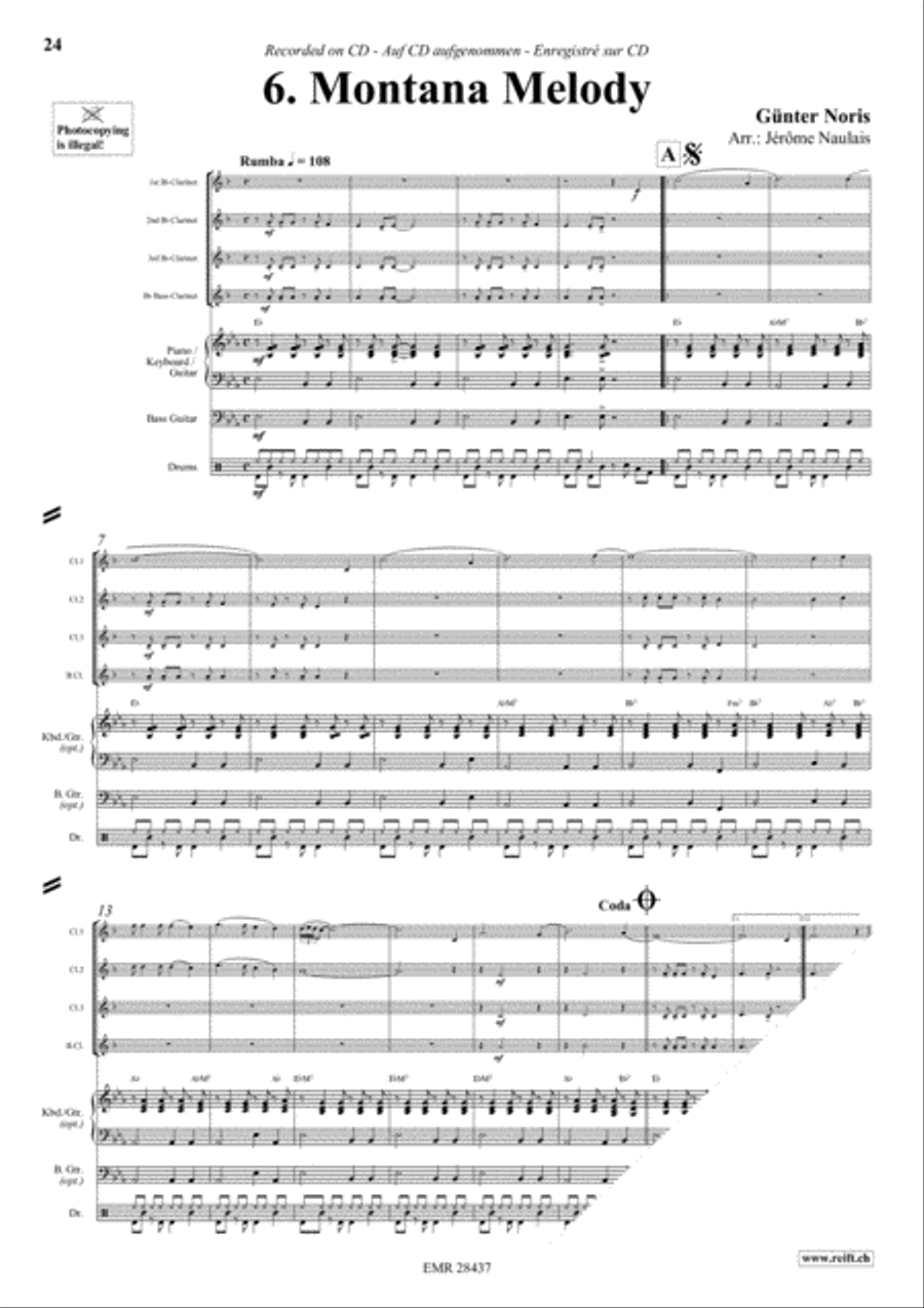 Let's Dance Volume 3 Let's Dance Volume 3 Clarinet Quartet scores gallery preview page 8