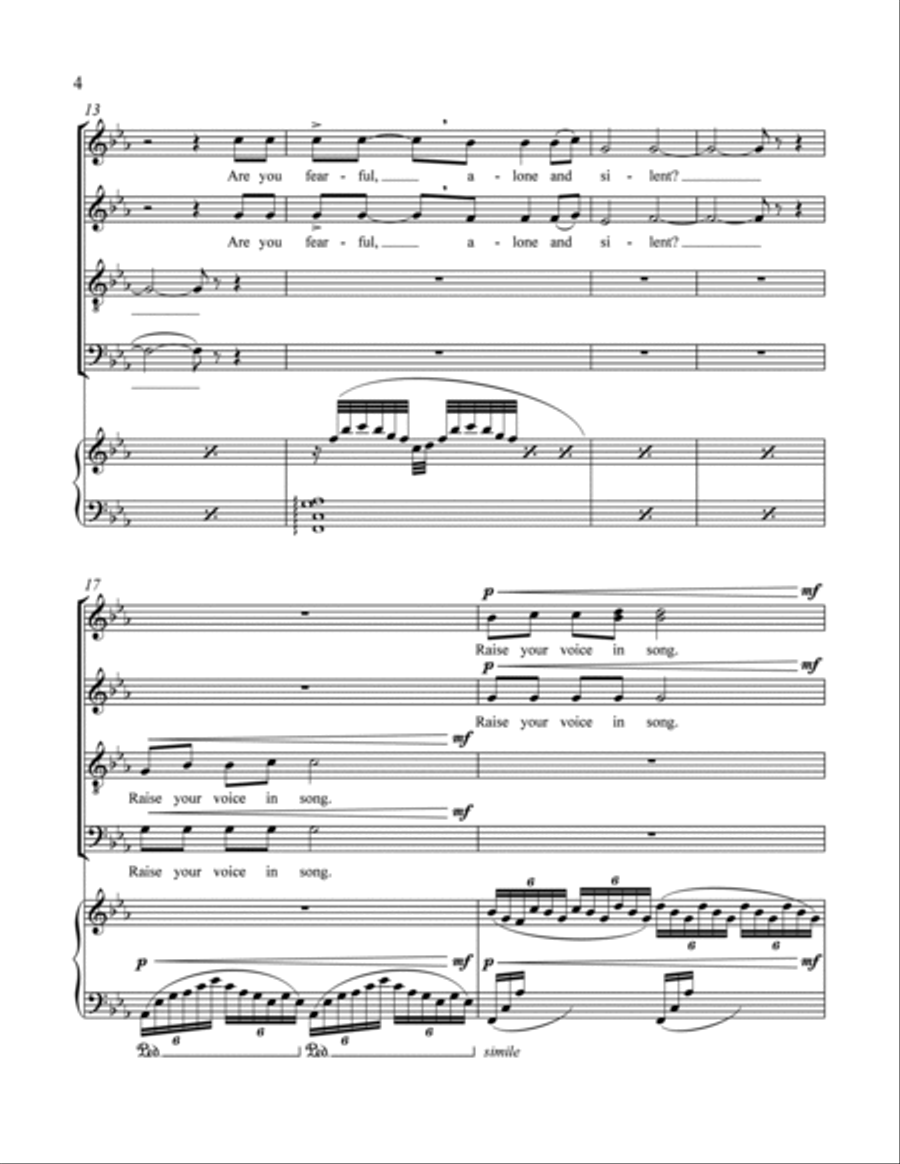 Let Music Fill the Air 4-Part scores gallery preview page 3