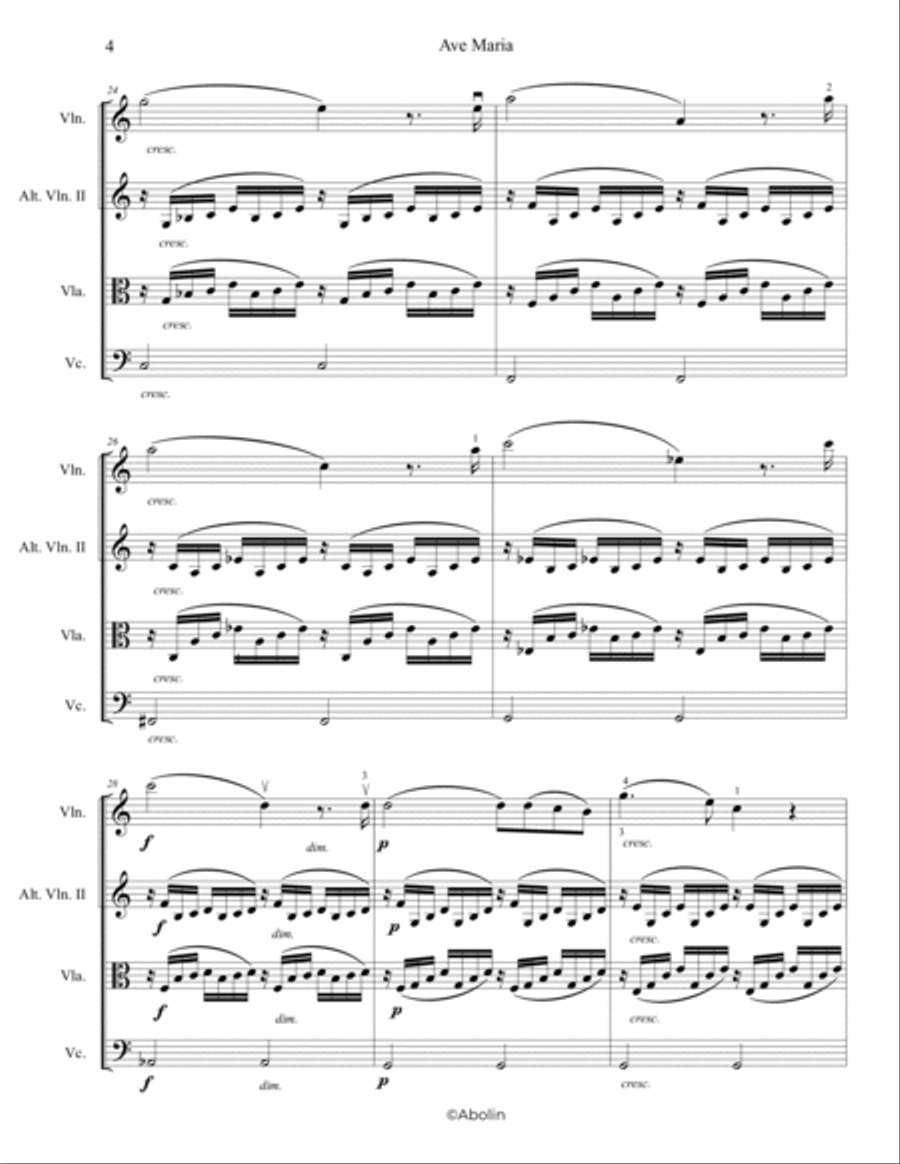 Bach/Gounod: Ave Maria - String Trio, or 2 Violins and Cello