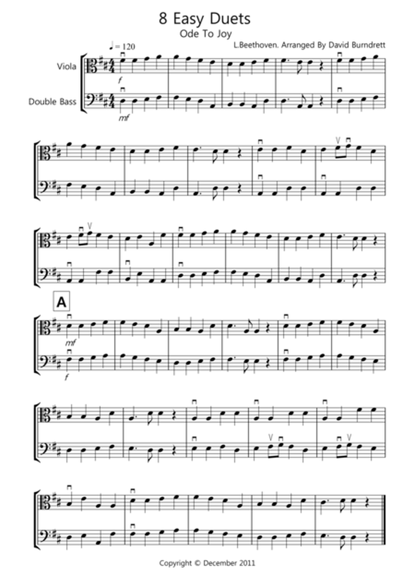 8 Easy Duets for Viola And Double Bass image number null