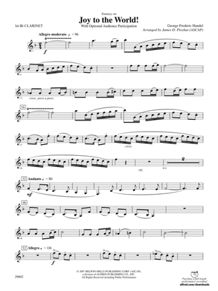 Joy to the World: 1st B-flat Clarinet
