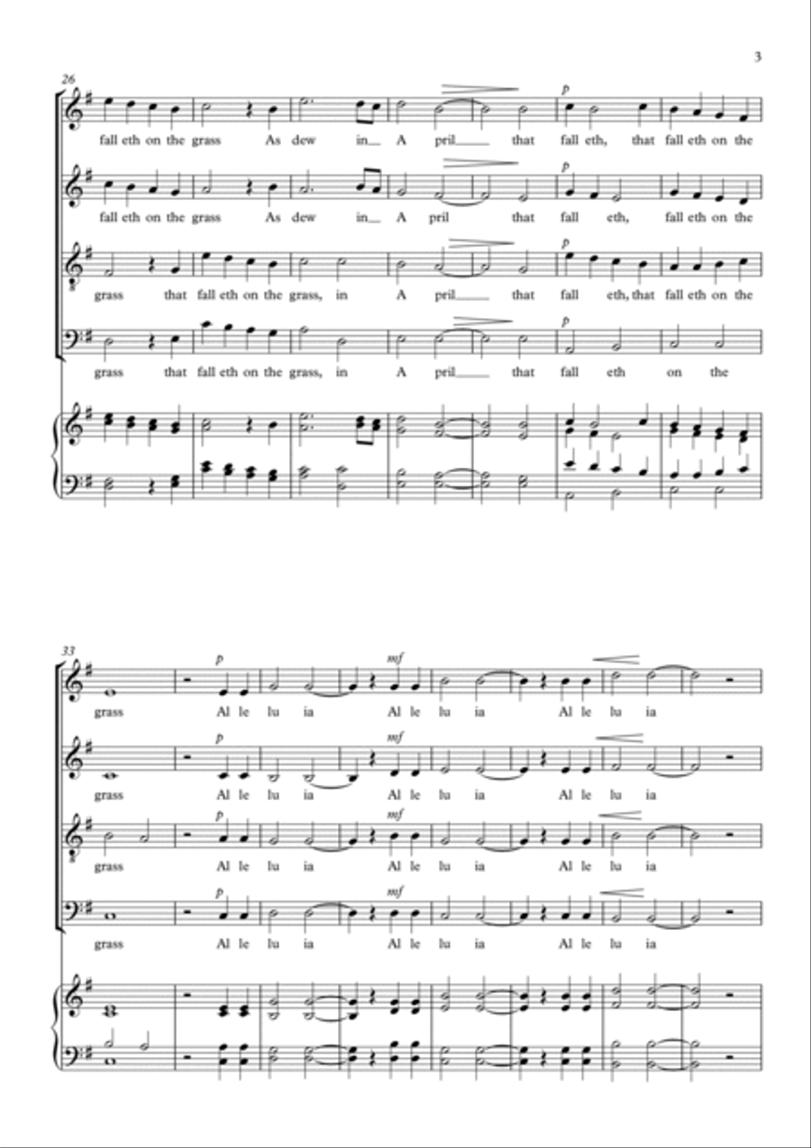 I Sing of a Maiden, for SATB choir 4-Part scores gallery preview page 3