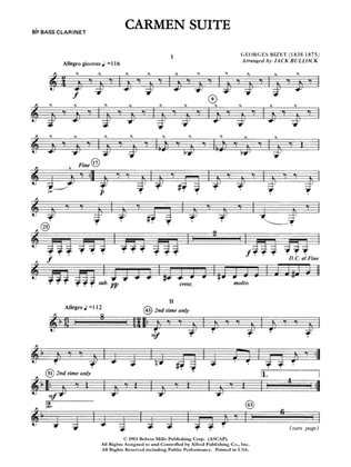 Carmen Suite: B-flat Bass Clarinet