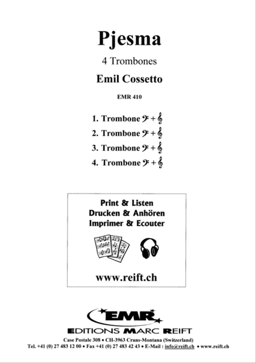 Pjesma Trombone Quartet scores gallery preview page 2