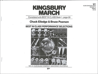 Book cover for Kingsbury March - Score