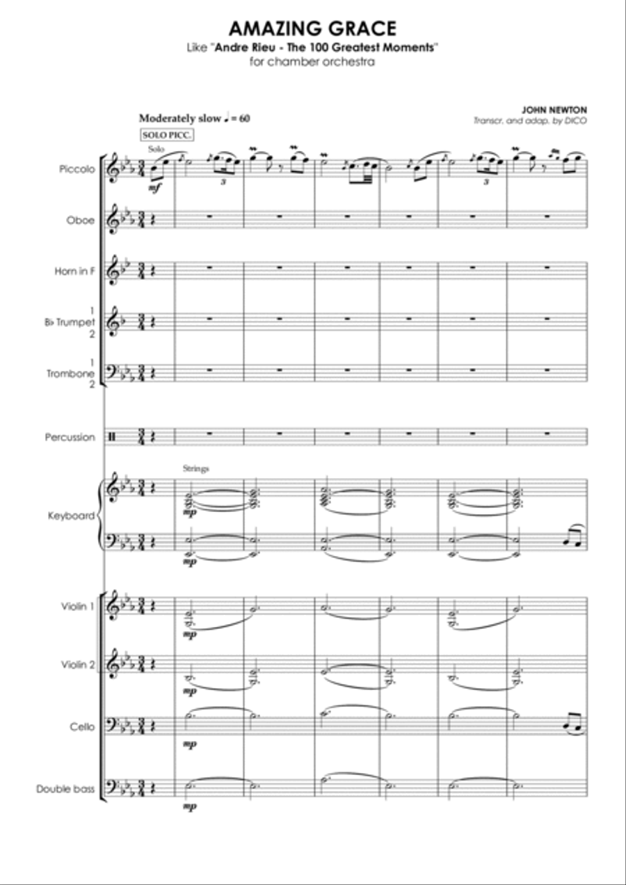 AMAZING GRACE Chamber Orchestra scores gallery preview page 4
