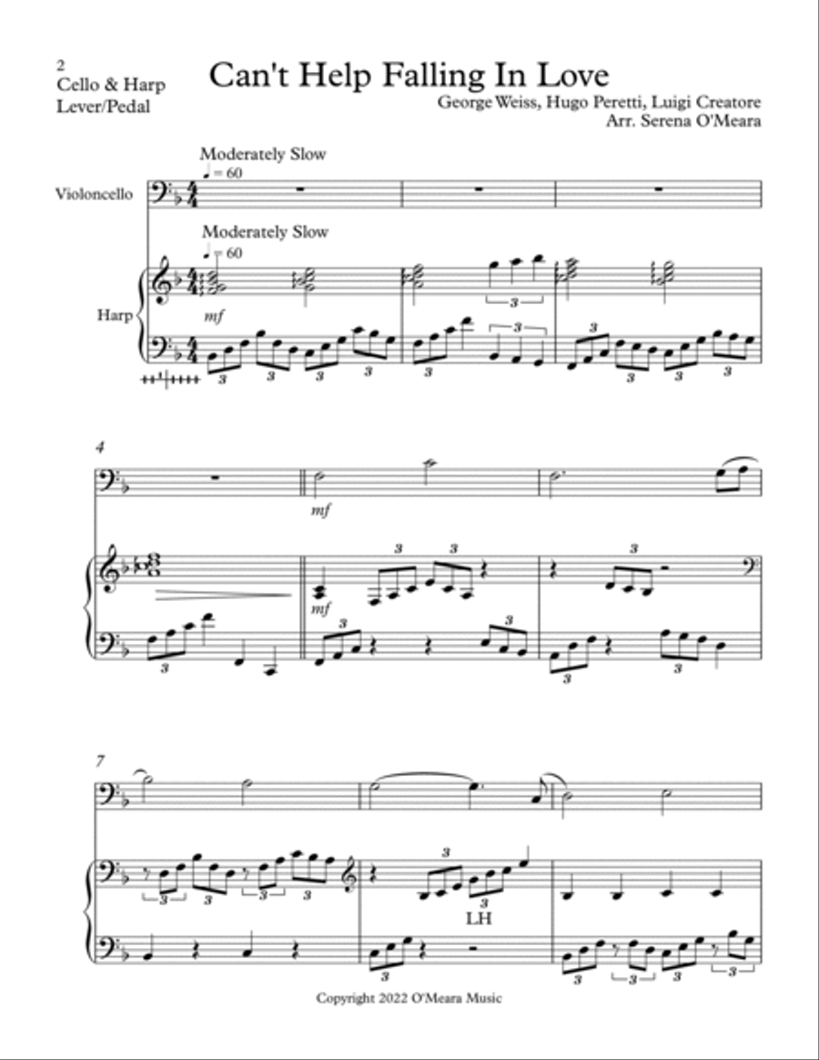 Can't Help Falling In Love String Duet scores gallery preview page 2