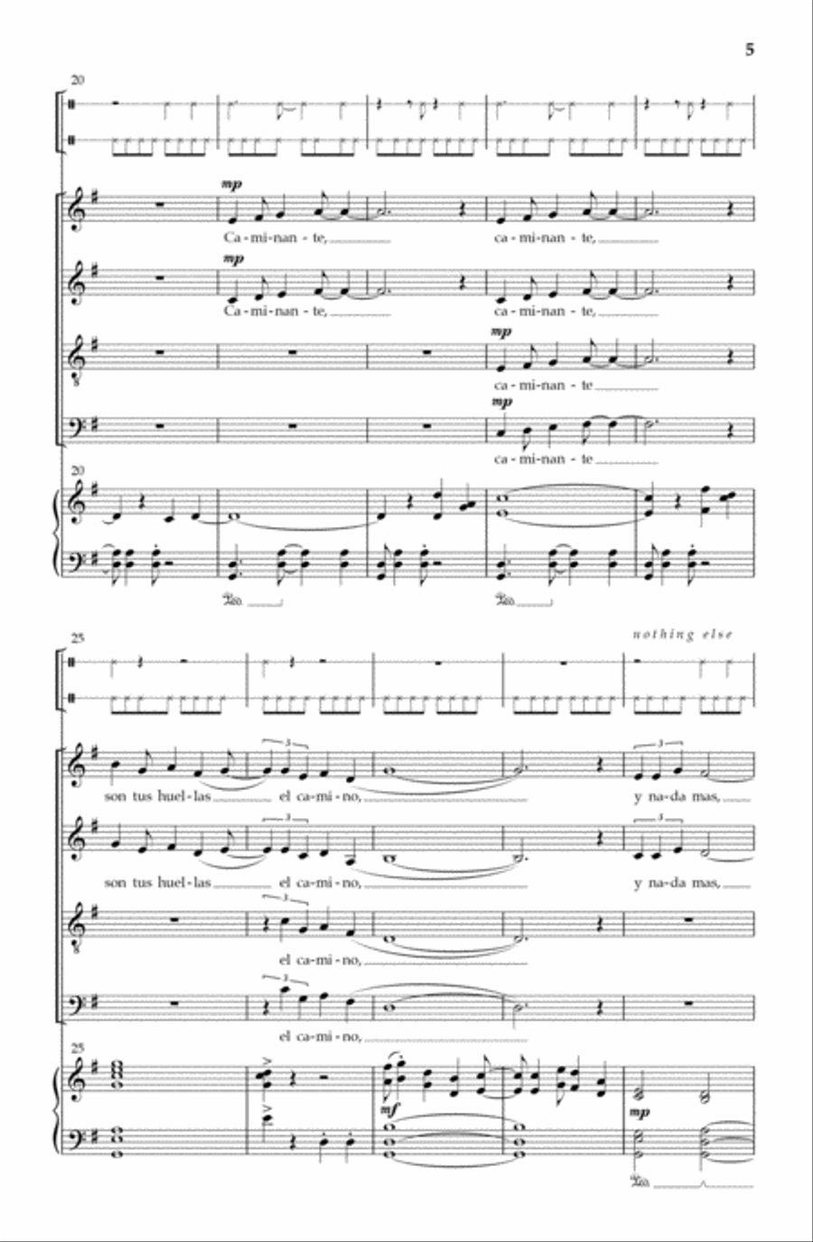 Caminante 4-Part scores gallery preview page 4