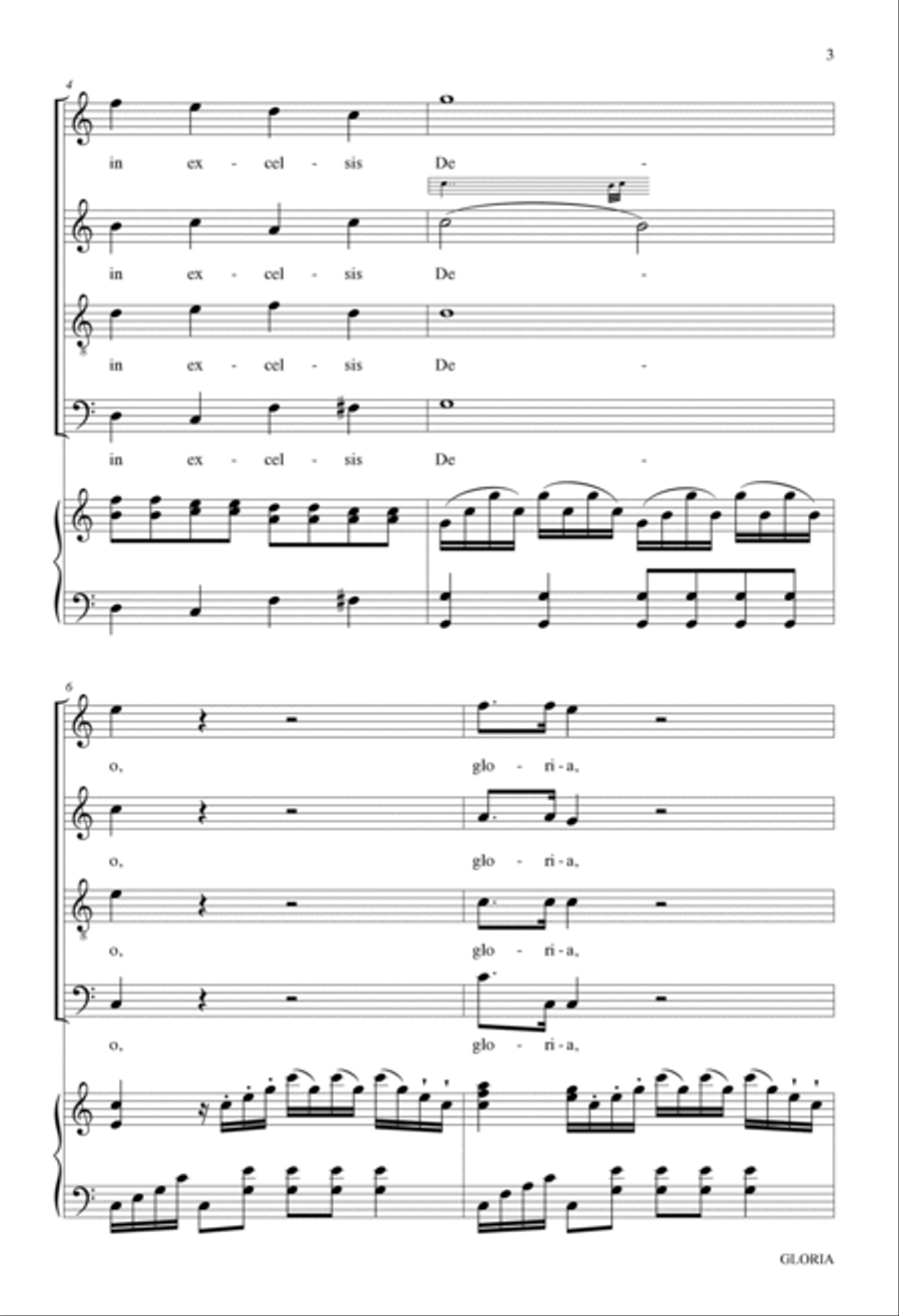 Gloria: from Mariazeller Messe 4-Part scores gallery preview page 3