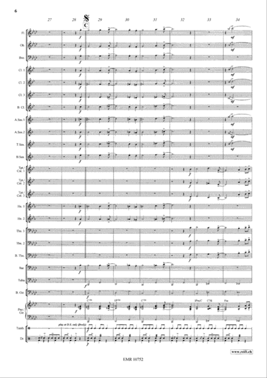 King's Blues March Concert Band scores gallery preview page 7