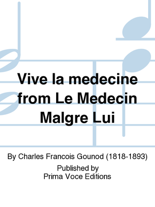 Book cover for Vive la medecine from Le Medecin Malgre Lui