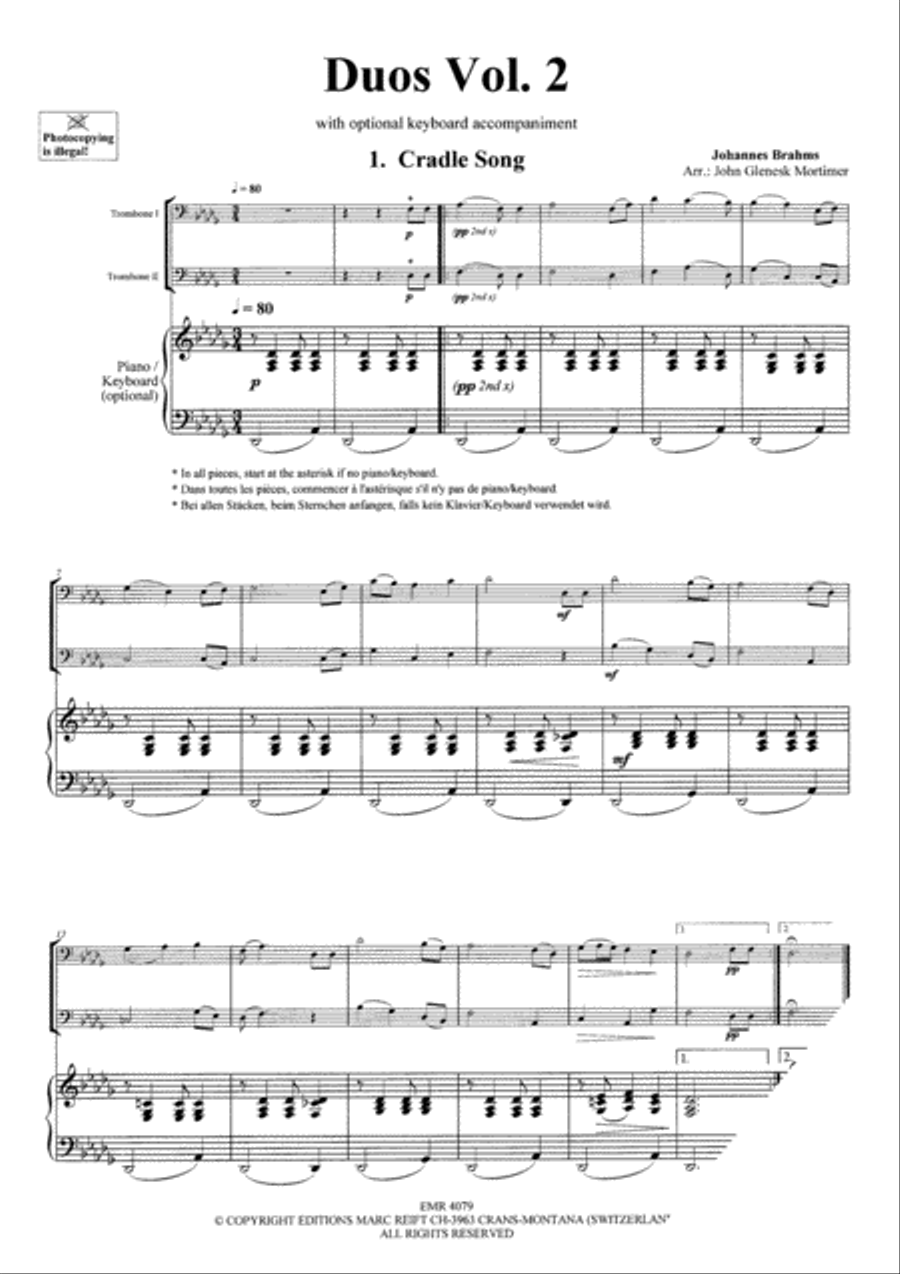 Duos Vol. 2 Trombone Duet scores gallery preview page 3