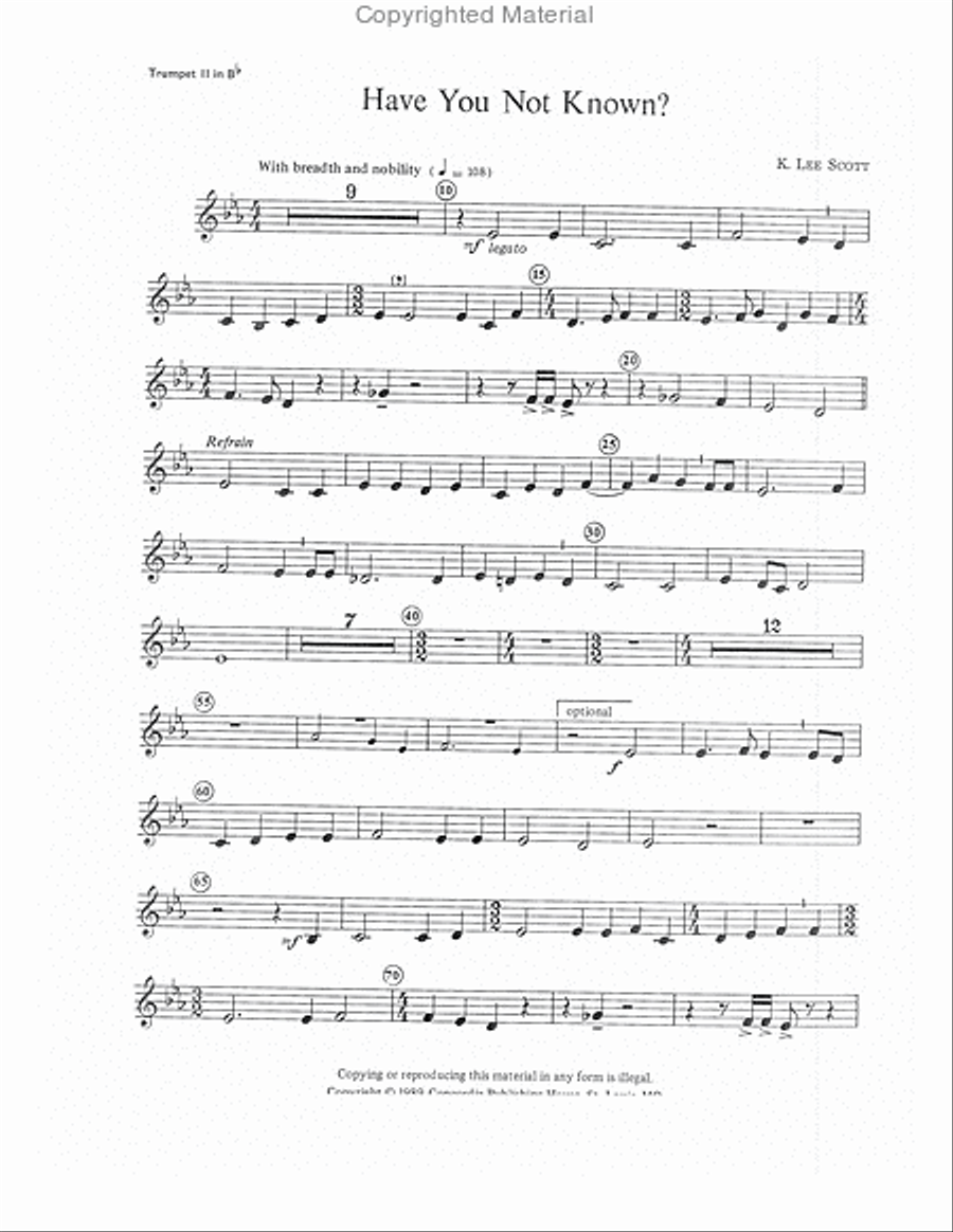 Have You Not Known (Instrumental Parts) Choir scores gallery preview page 4