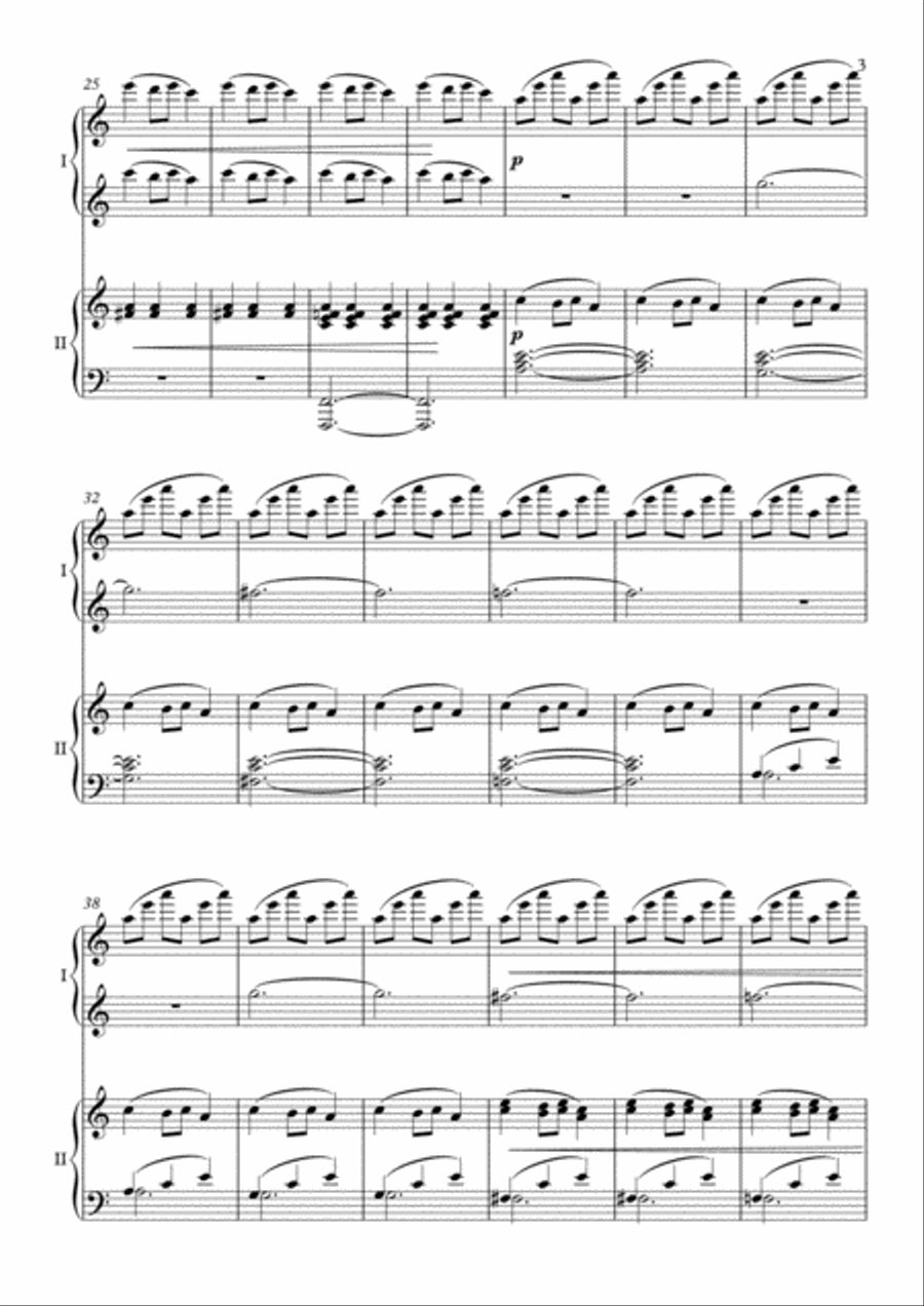 Carol Of The Bells - Piano, 4 Hands 1 Piano, 4-Hands scores gallery preview page 3