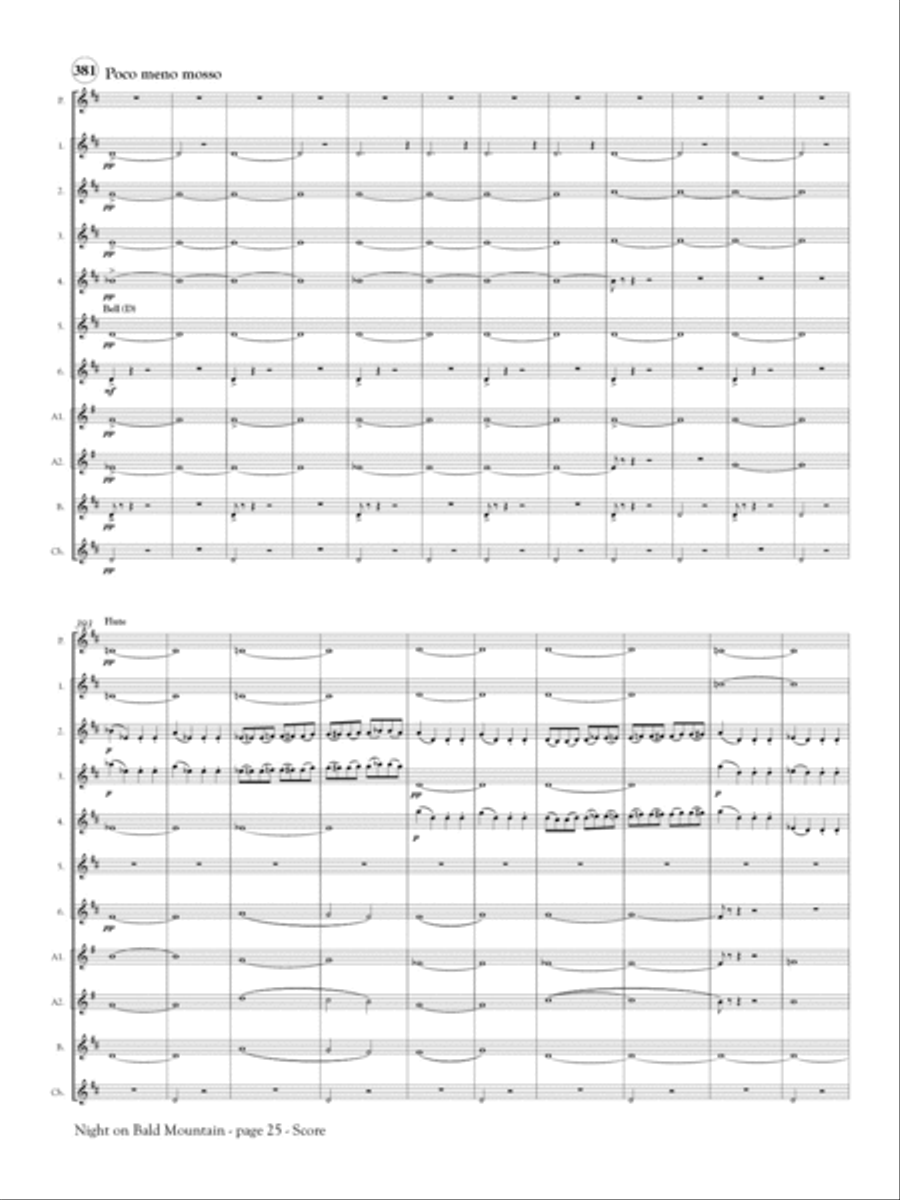 Night on Bald Mountain for Flute Orchestra Flute Choir scores gallery preview page 5