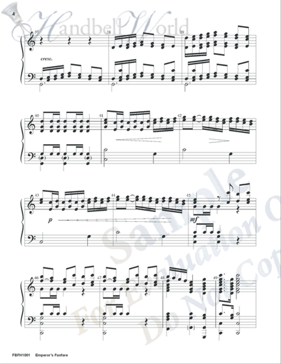 Emperor's Fanfare Handbell Choir scores gallery preview page 3