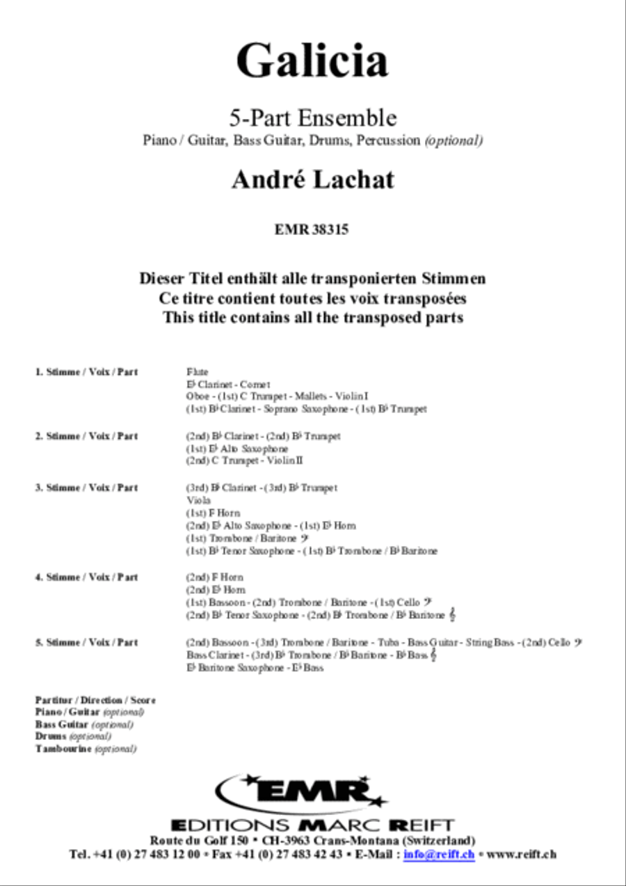 Galicia Concert Band scores gallery preview page 2