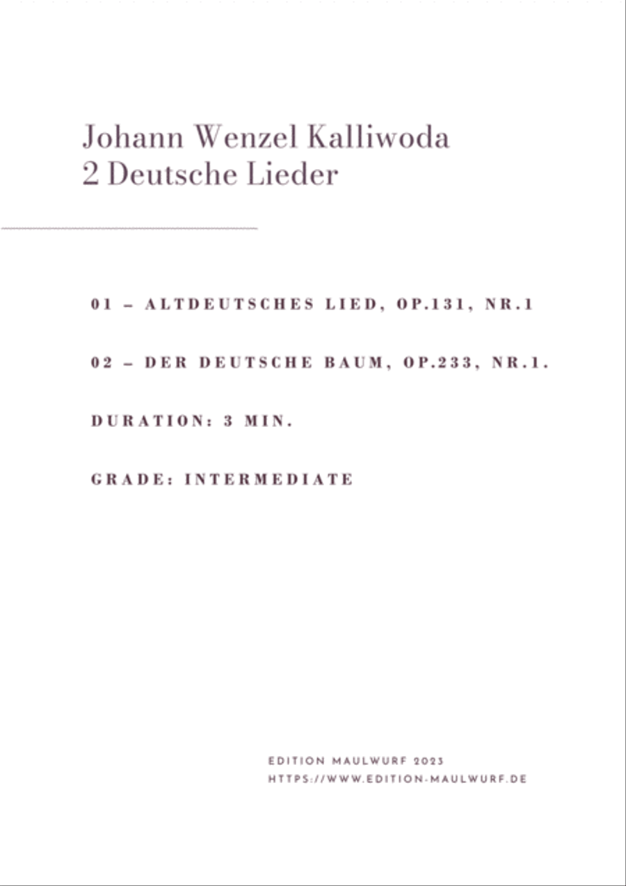 2 German Songs Brass Quartet scores gallery preview page 2
