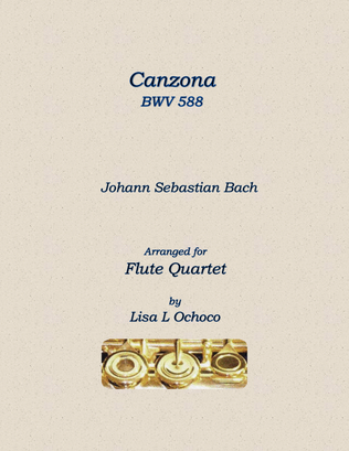 Canzona BWV588 for Flute Quartet