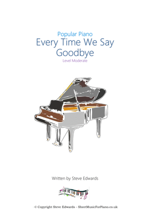 Every Time We Say Goodbye - Moderate Piano Solo