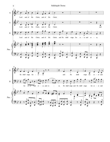 Hallelujah Chorus (SAB) (Accessible Key version) image number null