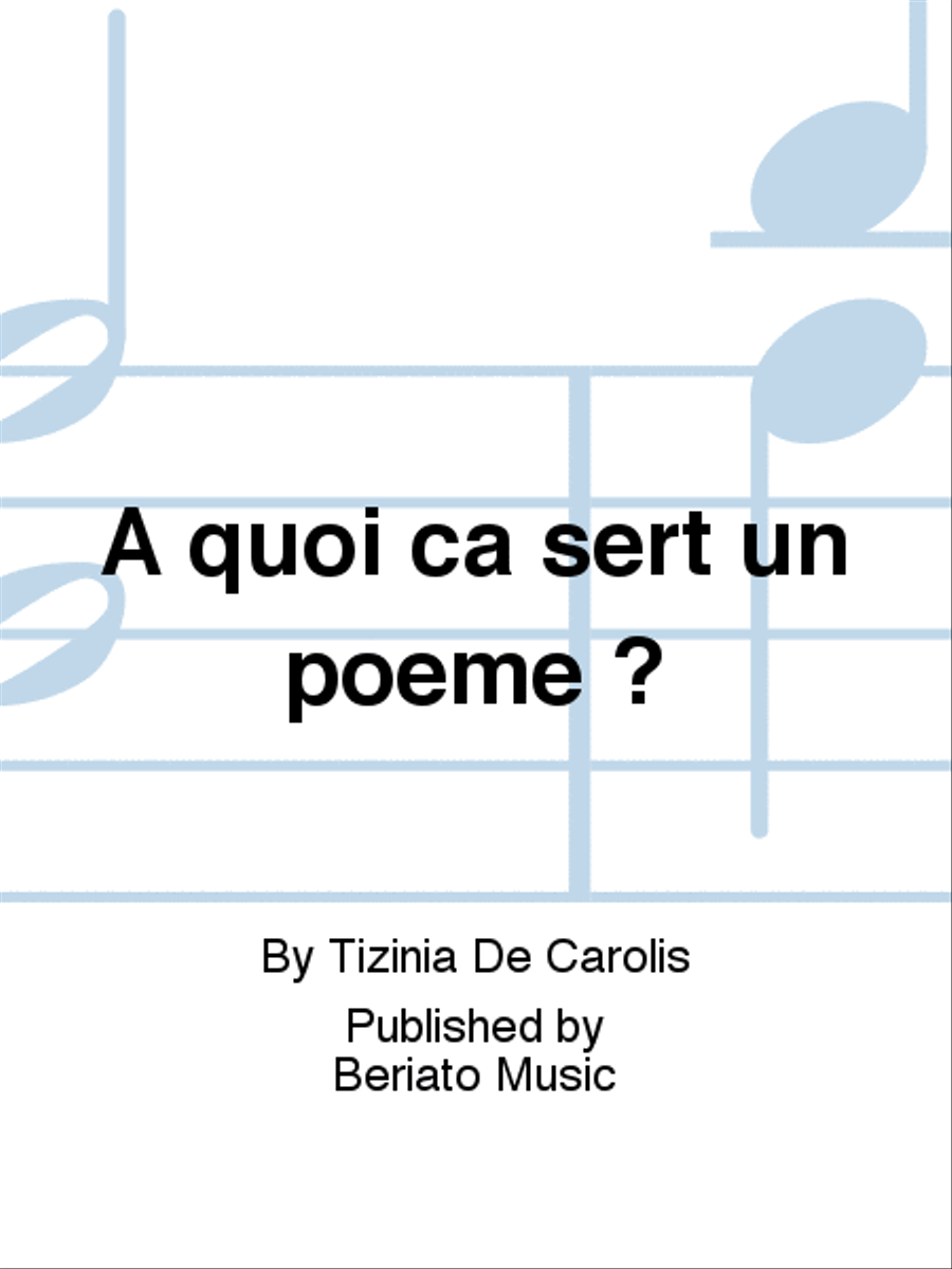 A quoi ça sert un poème ?