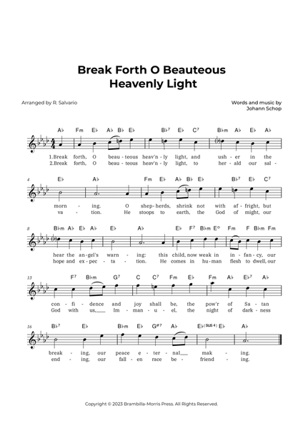 Break Forth O Beauteous Heavenly Light (Key of A-Flat Major) image number null