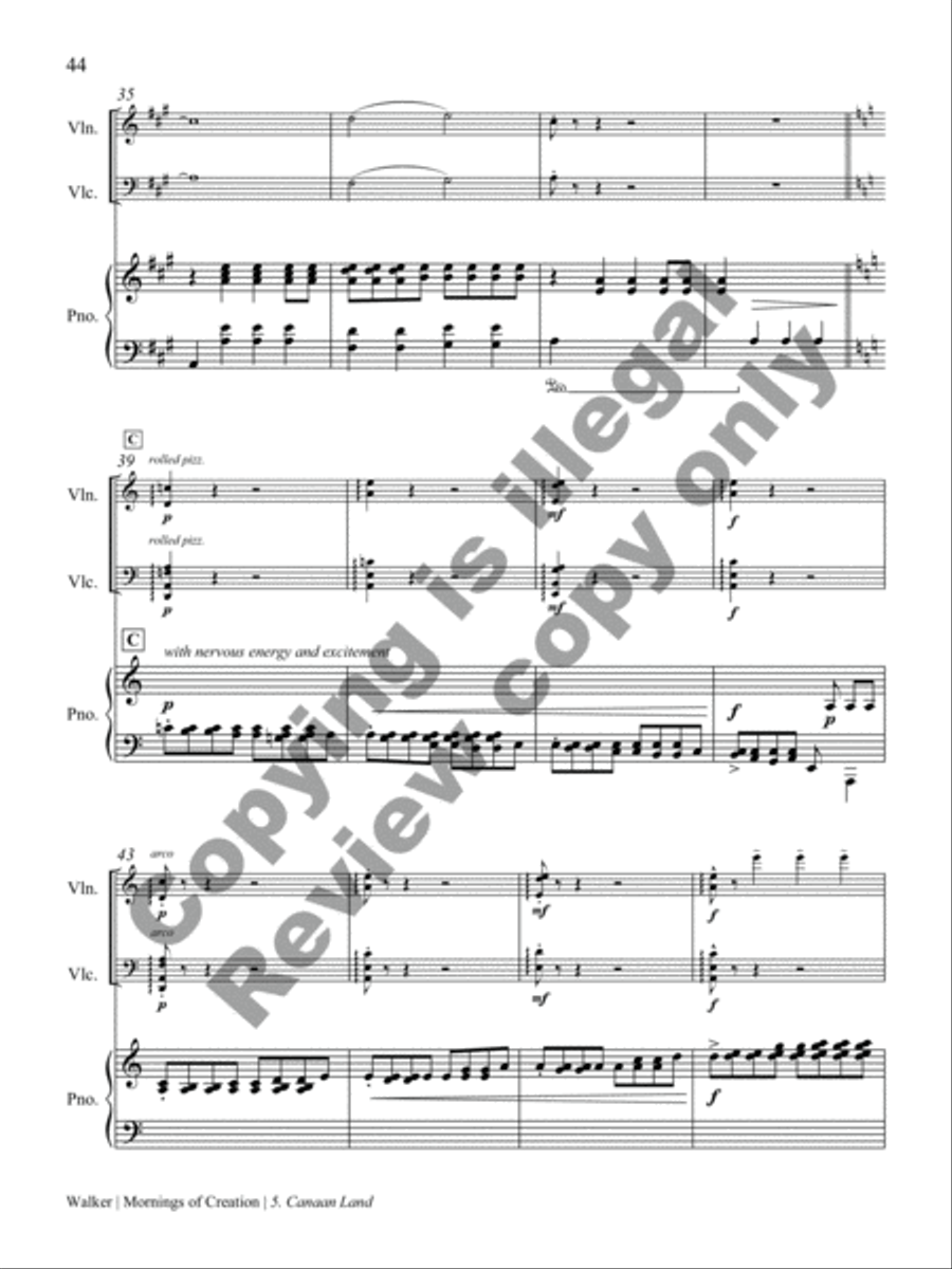 Mornings of Creation Piano Trio scores gallery preview page 42