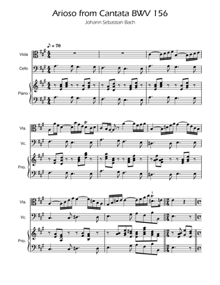 Arioso BWV 156 - Viola and Cello Duet w/ Piano