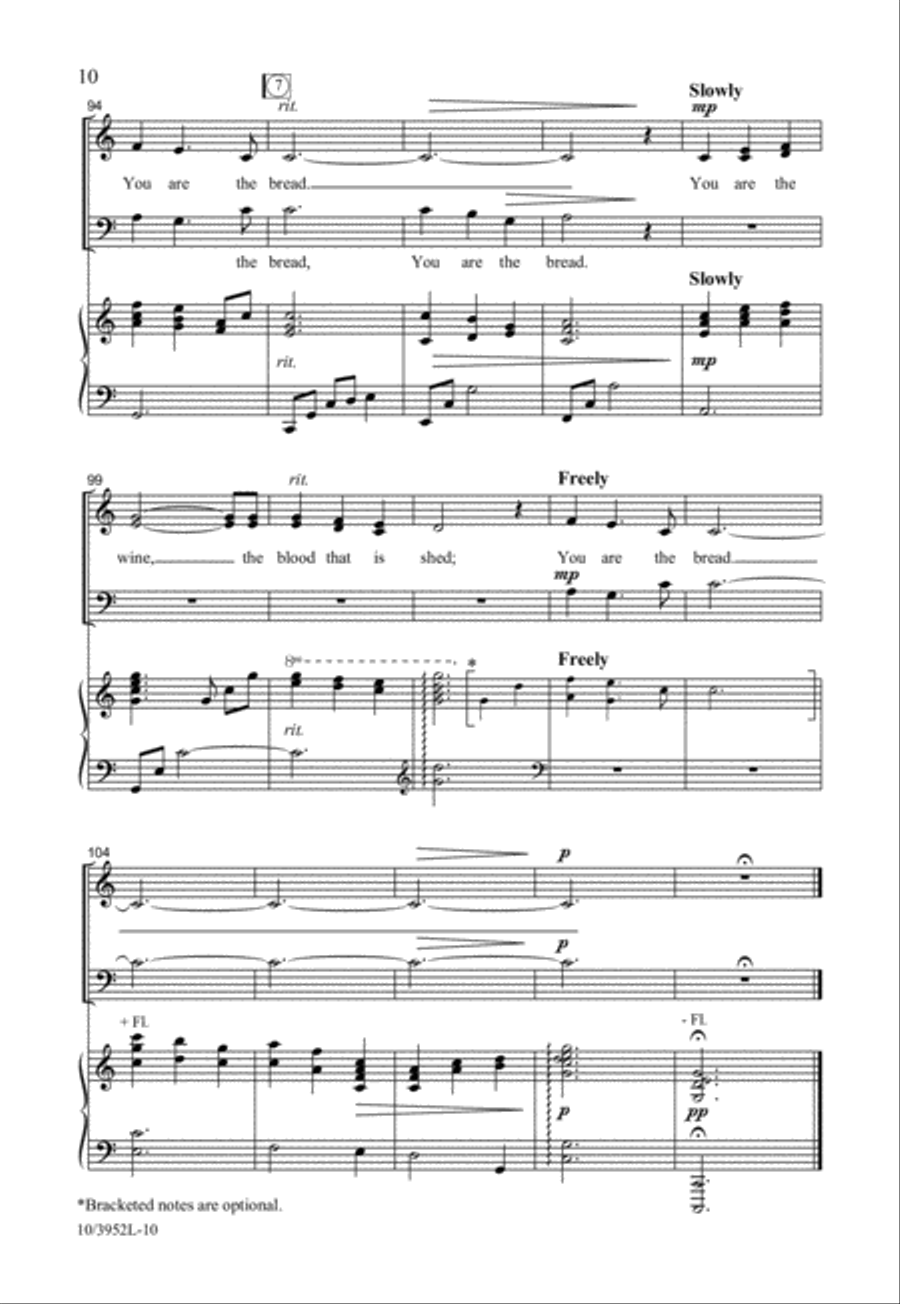 You Are the Bread 4-Part scores gallery preview page 10