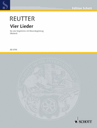 Reutter H Lieder 4 Op54 (fk)