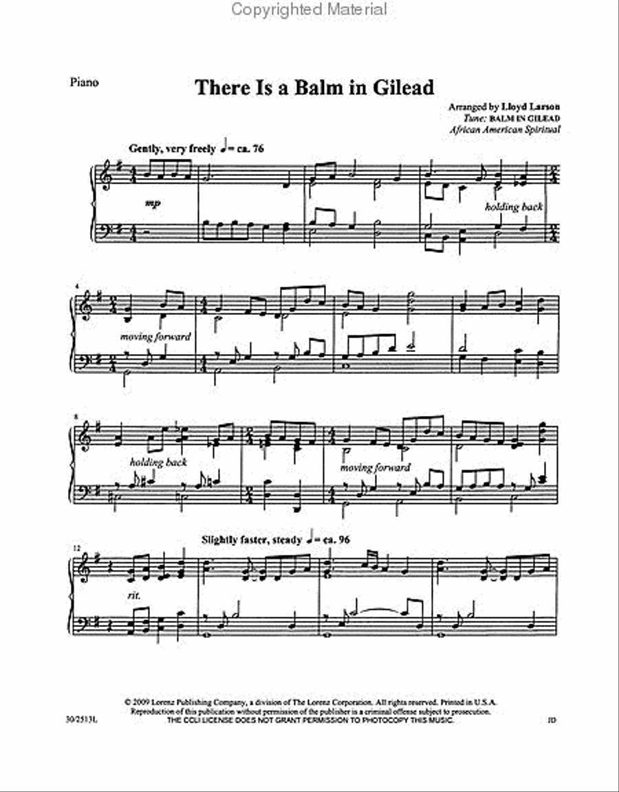There Is a Balm in Gilead Brass Ensemble scores gallery preview page 3