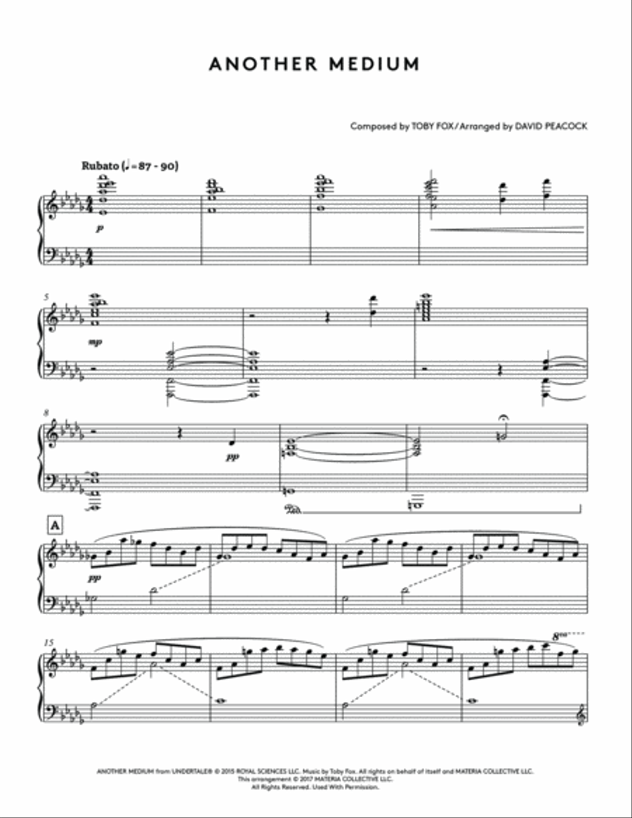 Another Medium (Undertale Piano Collections) Piano Solo scores gallery preview page 2