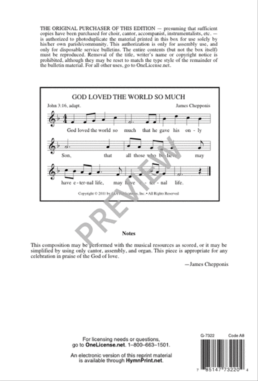 God Loved the World So Much God Loved the World So Much 4-Part scores gallery preview page 8