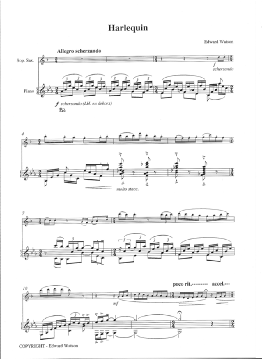 Harlequin Harlequin Soprano Saxophone scores gallery preview page 2