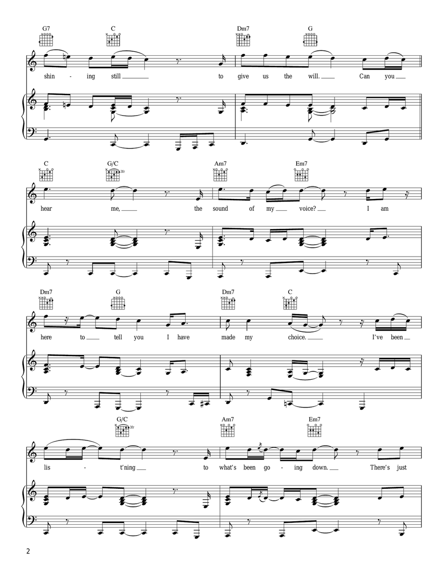 Just One Victory Piano, Vocal, Guitar scores gallery preview page 2