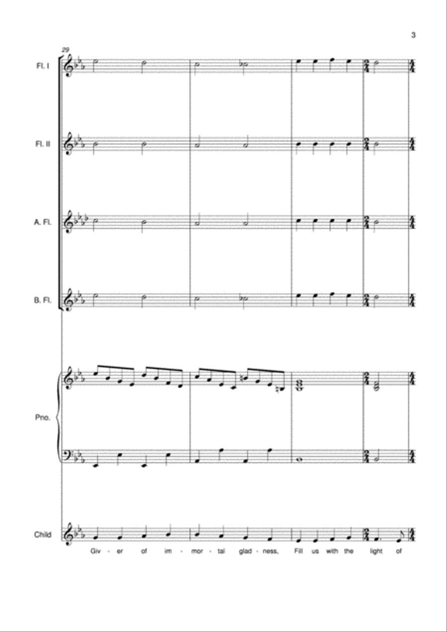 Joyful, Joyful We Adore Thee Small Ensemble scores gallery preview page 3