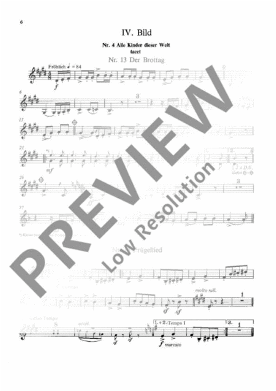 Frieden auf dieser Welt B-Flat Clarinet scores gallery preview page 7