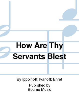 Book cover for How Are Thy Servants Blest