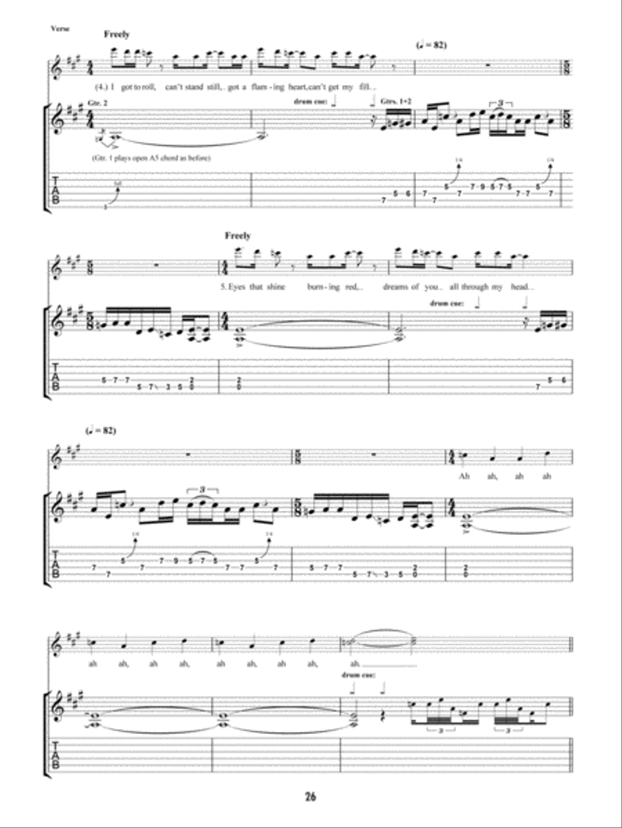 Black Dog Guitar Tablature scores gallery preview page 3