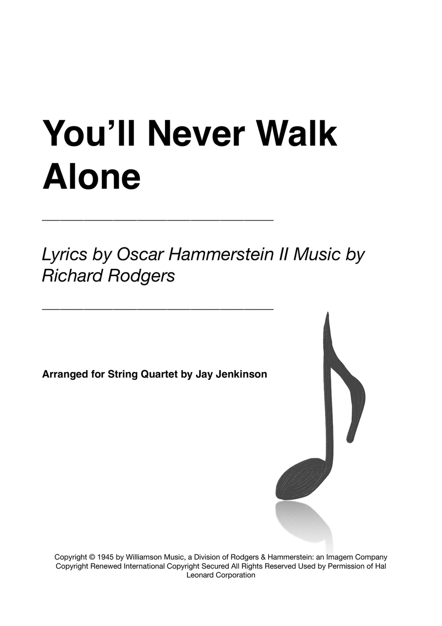 You'll Never Walk Alone String Quartet scores gallery preview page 1